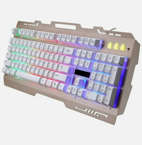 Ninja Dragons NX9 — Wired Gaming Keyboard & Mouse Set, LED Backlit, 104 Keys (White)