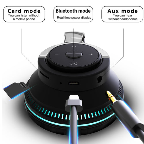 LED Bluetooth Headset w/ Mic