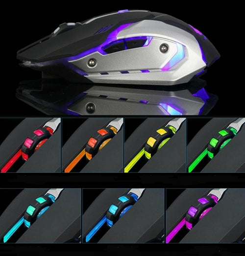 Ninja Dragon X7 Wireless Rechargeable Silent Gaming Mouse (Black & White)