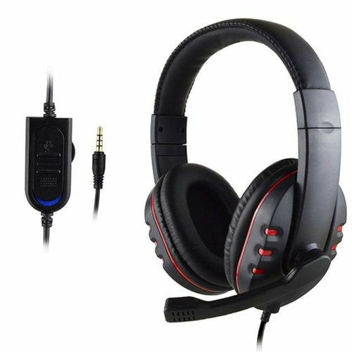 Dragon Space G3600 Wired Stereo Gaming Headset w/ Noise-Cancelling Microphone (Red & Blue)