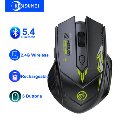 Dual-Mode 2.4GHz Wireless Mouse - Bluetooth 5.4