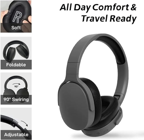 Bluetooth HD Headphones w/ Mic