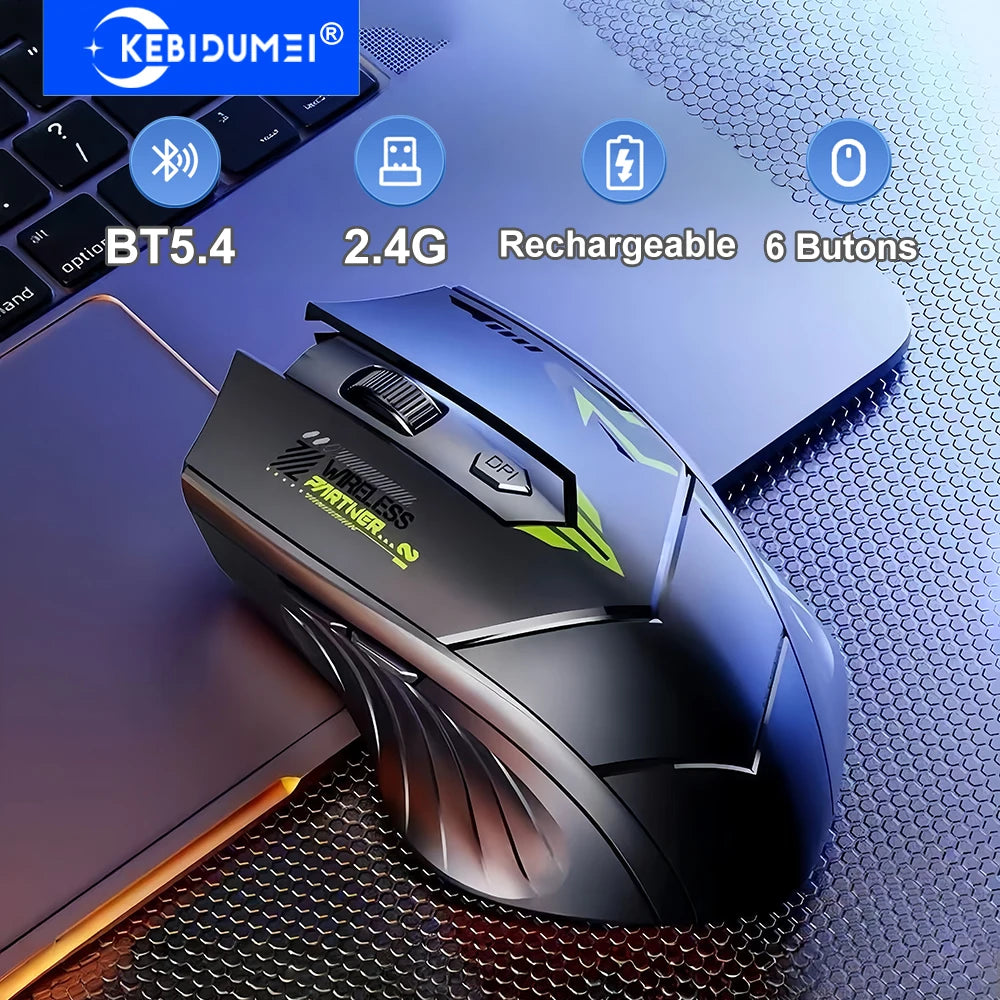 Dual-Mode 2.4GHz Wireless Mouse - Bluetooth 5.4