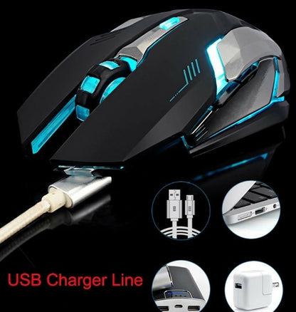 Ninja Dragon X7 Wireless Rechargeable Silent Gaming Mouse (Black & White)