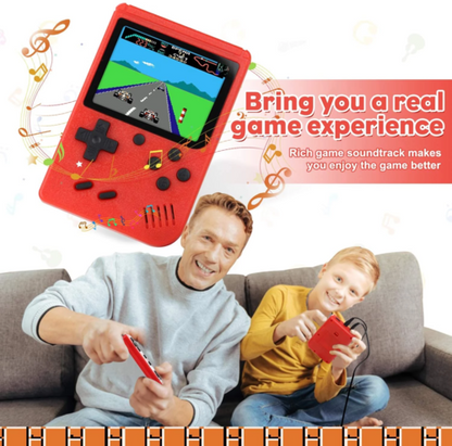 Retro Handheld Game Console - 400 Built-In Classic Games, 3.0" LCD Screen, TV Output & 2-Player Mode