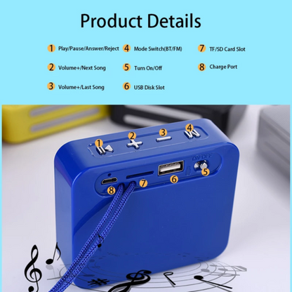 TG Mini Stereo Bluetooth Speaker w/ TF & FM