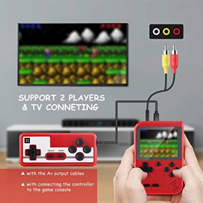Retro Handheld Game Console - 400 Built-In Classic Games, 3.0" LCD Screen, TV Output & 2-Player Mode