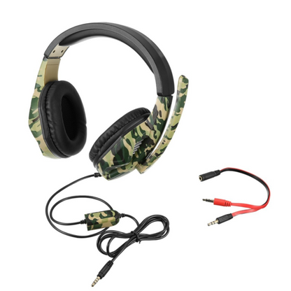 Camouflage Wired Gaming Headset w/Mic