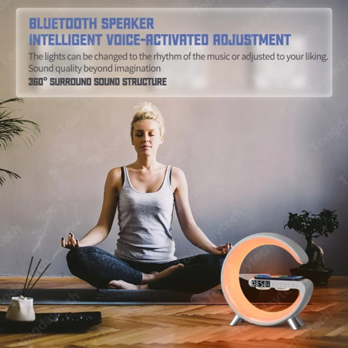 Smart Atmosphere Lamp, Speaker, Clock, & Charger