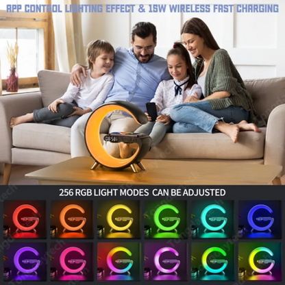 Smart Atmosphere Lamp, Speaker, Clock, & Charger