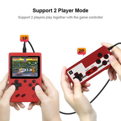 Retro Handheld Game Console - 400 Built-In Classic Games, 3.0" LCD Screen, TV Output & 2-Player Mode