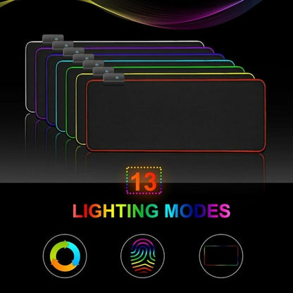 Ninja RGB Gaming Keyboard & Mouse Pad — Large Extended, 13 Lighting Modes, Anti-Slip Rubber Base (800 × 300mm)