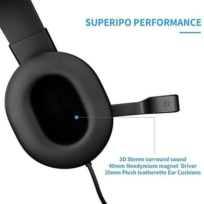 Dragon Space G3600 Wired Stereo Gaming Headset w/ Noise-Cancelling Microphone (Red & Blue)