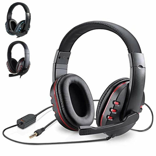 Dragon Space G3600 Wired Stereo Gaming Headset w/ Noise-Cancelling Microphone (Red & Blue)