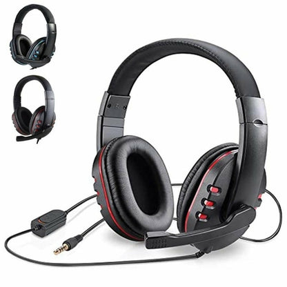 Dragon Space G3600 Wired Stereo Gaming Headset w/ Noise-Cancelling Microphone (Red & Blue)