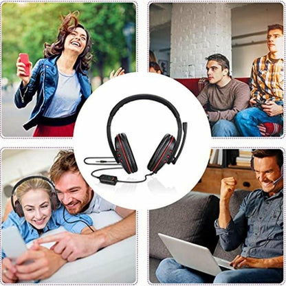 Dragon Space G3600 Wired Stereo Gaming Headset w/ Noise-Cancelling Microphone (Red & Blue)