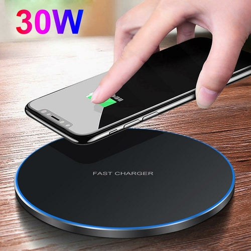 Dragon W9 30W Wireless Charging Pad — Ultra-Slim, USB-C, Qi Compatible