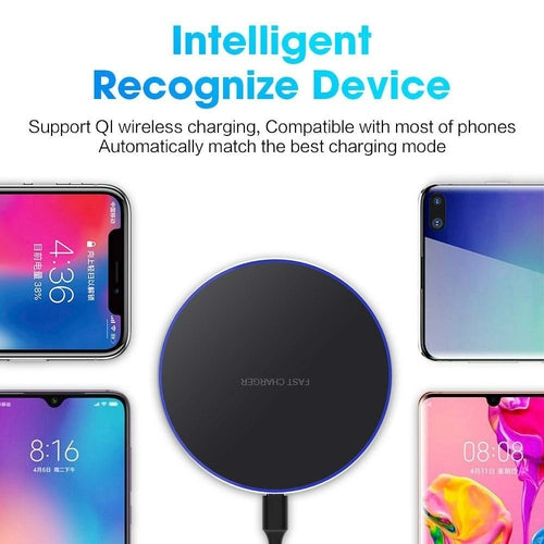 Dragon W9 30W Wireless Charging Pad — Ultra-Slim, USB-C, Qi Compatible