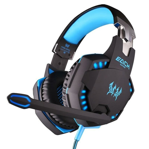Ninja Dragon Stealth G21Z — Wired Gaming Headset with Vibration Feedback, LED Lighting & Microphone (Red/Black)